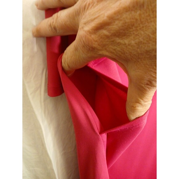 Cuddl Duds Pink Nitegown Oversized T-shirt XS Front Lace-up Detail Pockets - Picture 8 of 16